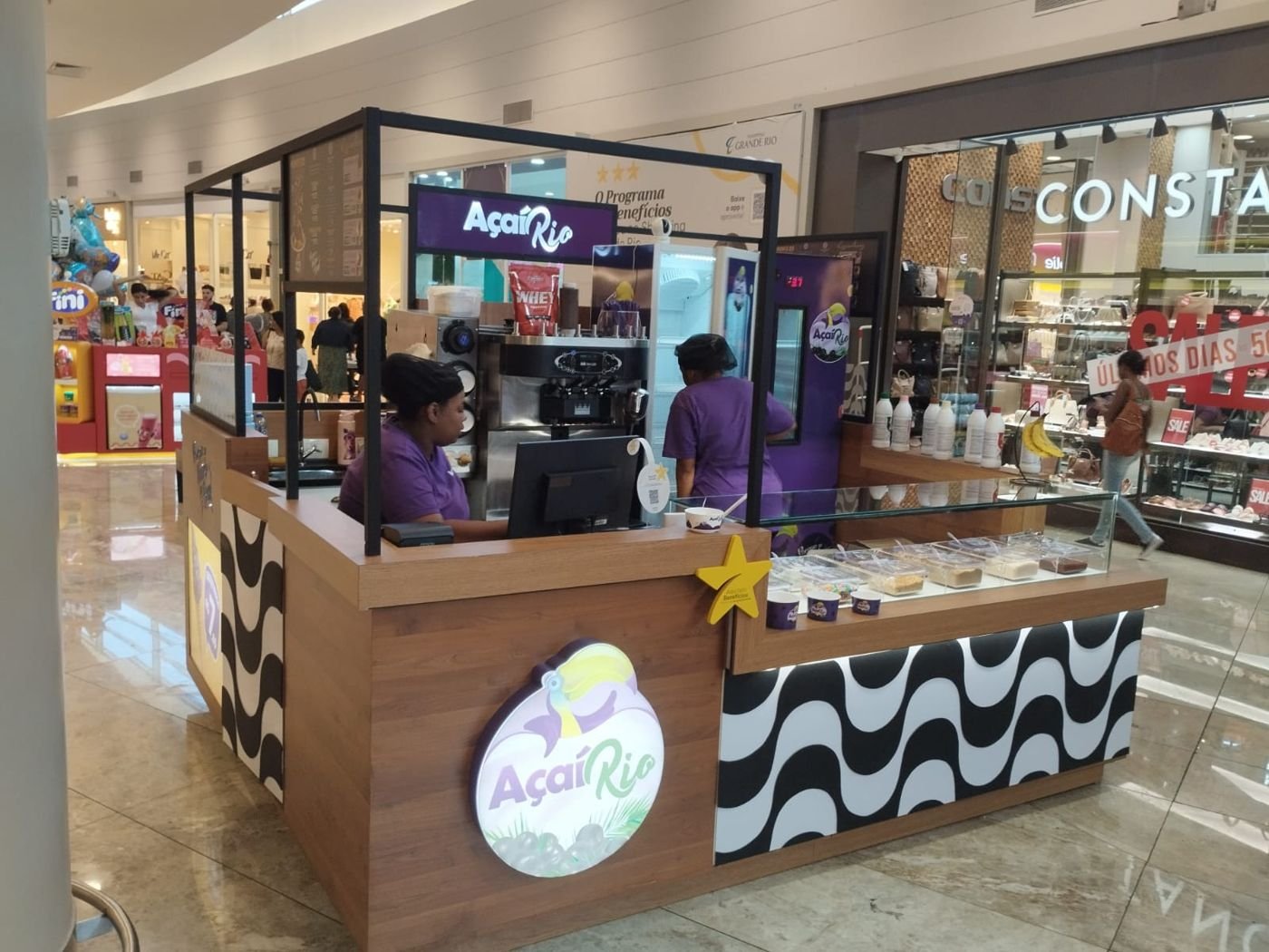 Quiosque Açaí Rio em shopping
